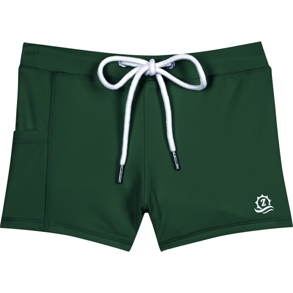Kids Euro Swim Shorties |  Hunter Green  Supply