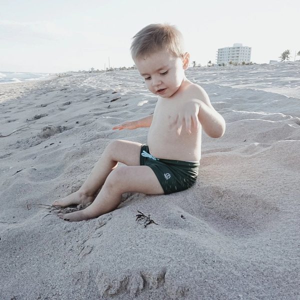 Kids Euro Swim Shorties |  Hunter Green  Supply - Image 2