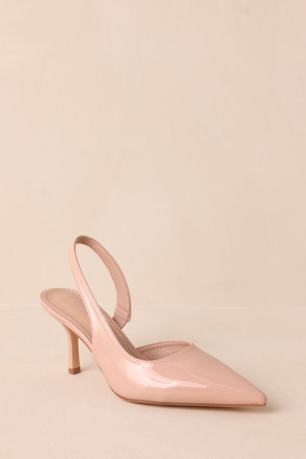 Meant To Be Mine Beige Slingback Kitten Heels Hot on Sale - Image 3