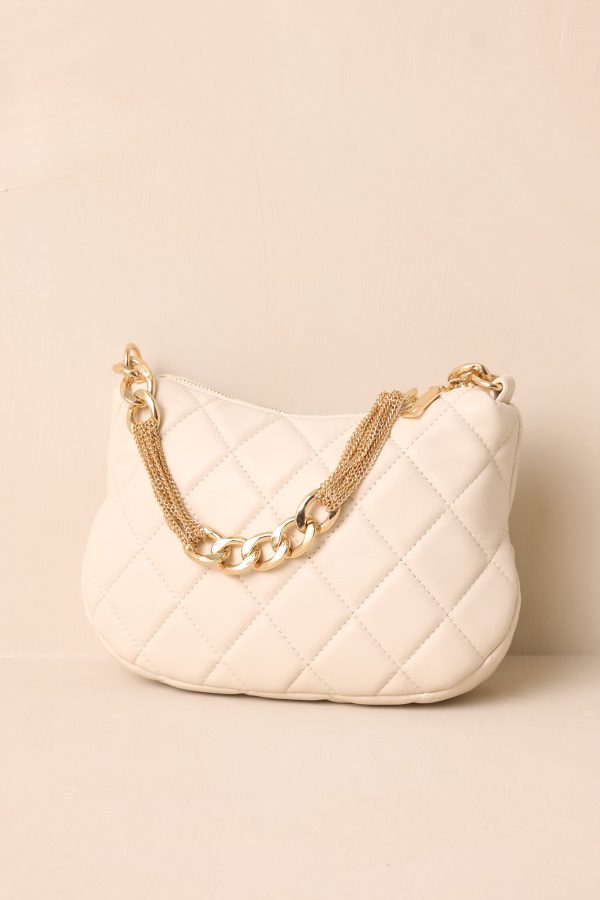 I m Yours Tonight Ivory Quilted Handbag Sale