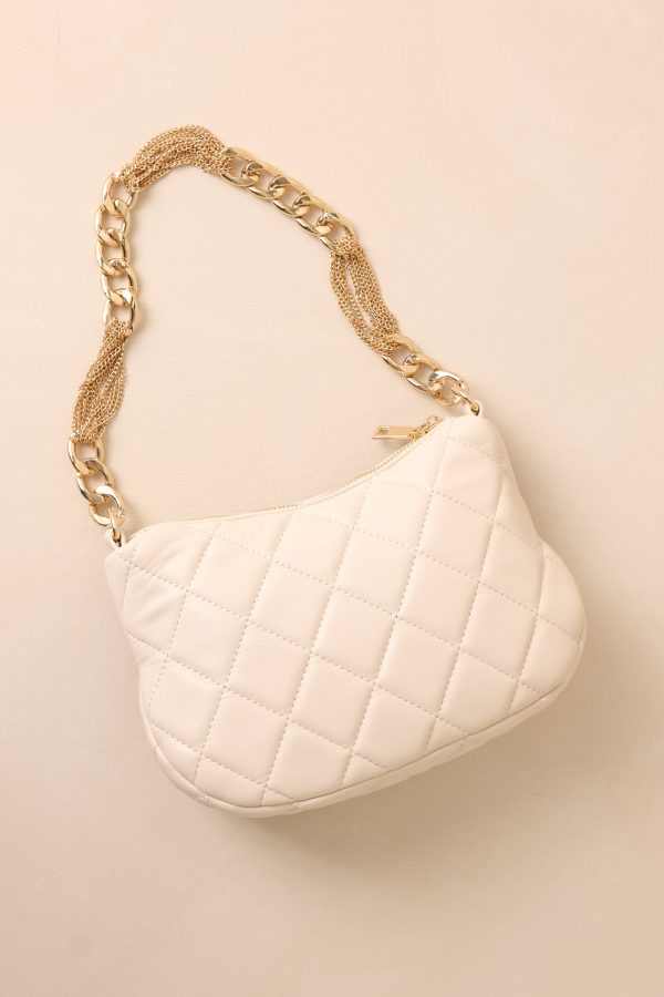 I m Yours Tonight Ivory Quilted Handbag Sale - Image 4