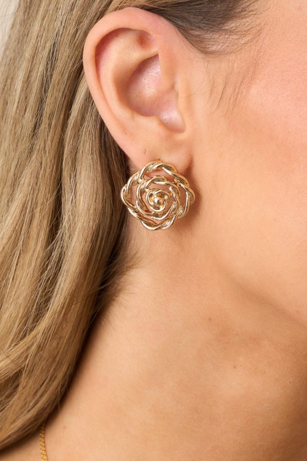 Ballroom Dancing Gold Spiral Earrings Discount - Image 2