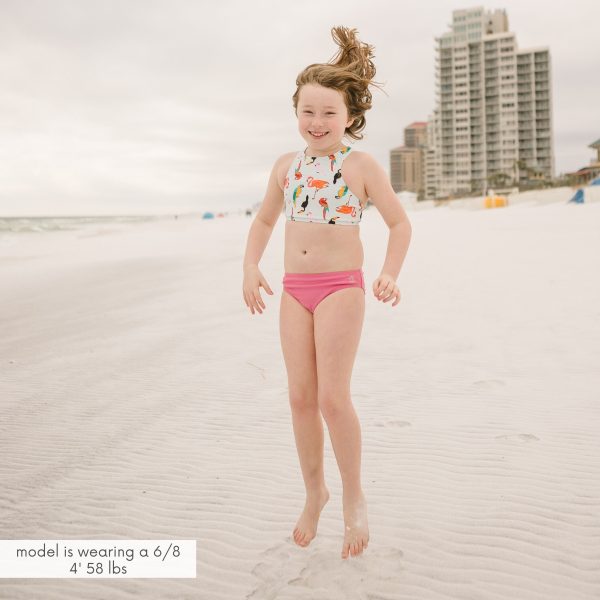 Girls Halter Top Bikini Set (2 Piece) |  Tropical Birds  Cheap - Image 2